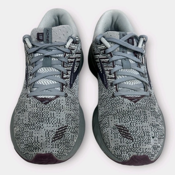 Brooks Womens Adrenaline GTS 19 Road Running Tennis Shoes Size 11 Gray Purple - Picture 4 of 9